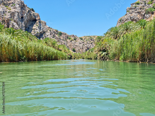Preveli Lagoon in Rethimno, Crete, Greece