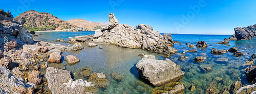 Rocks in the Preveli beach, Crete, Greece