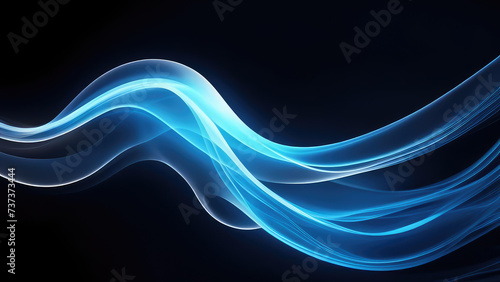 beautiful abstract wave technology background with blue light, digital wave effect, corporate concept