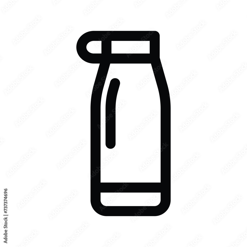 Fototapeta premium Bottle icon. flat illustration of rewind vector icon for web