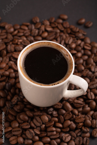 espresso, caffeine, bean, cup, drink, black coffee, sugar, coffee cup, cafe, roasted, black, background, brown, food, table, aroma