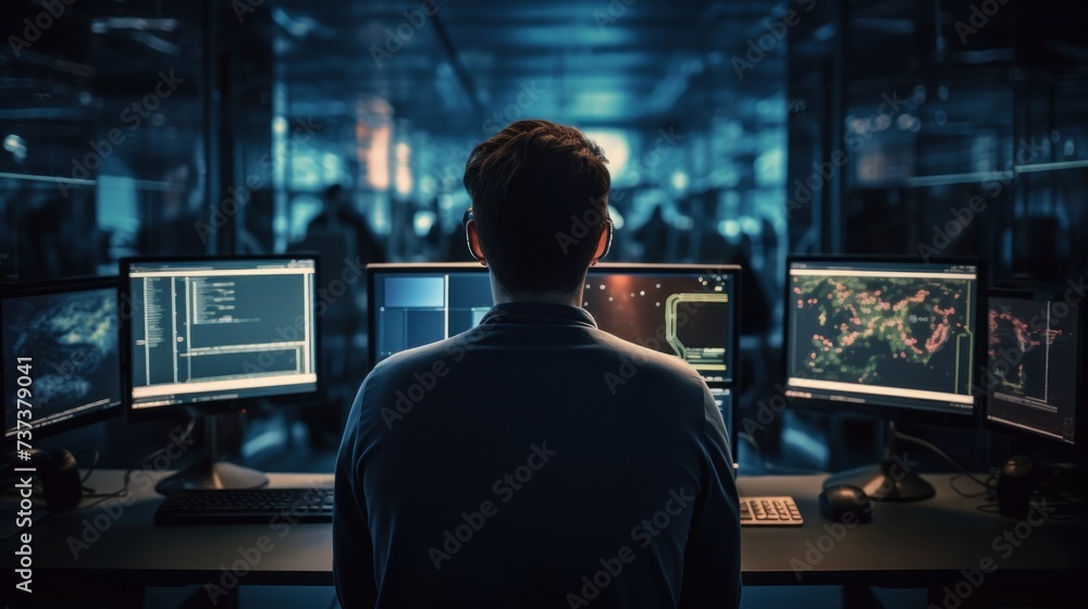 IT professionals work in peace and quiet and develop their programming skills IT professionals work in peace and quiet and develop their programming skills