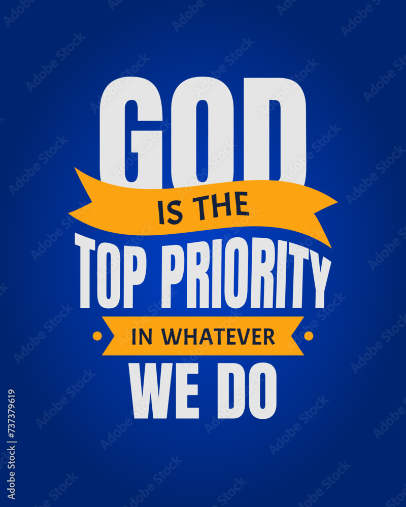 Divine Priority: Typography Quotes Inspired by Proverbs - God is the Top Priority in Whatever We Do