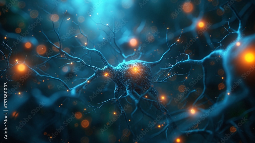Abstract Representation Of Neurons As Glowing Wallpaper Abstract Representation Of Neurons As Glowing Wallpaper