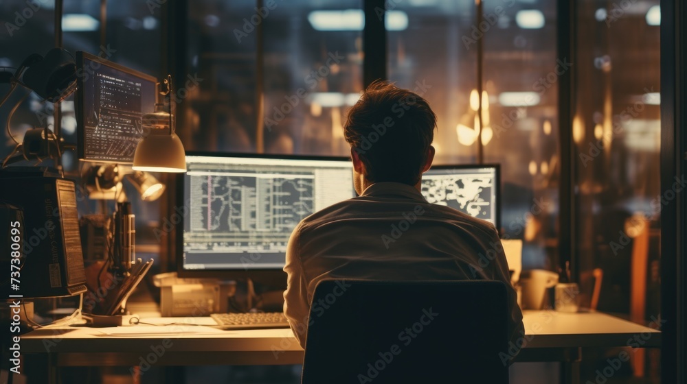 IT professionals work in peace and quiet and develop their programming skills IT professionals work in peace and quiet and develop their programming skills