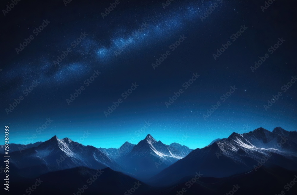 stars in night sky above mountains