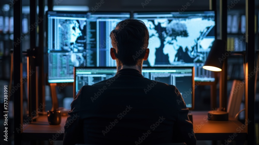IT professionals work in peace and quiet and develop their programming skills IT professionals work in peace and quiet and develop their programming skills