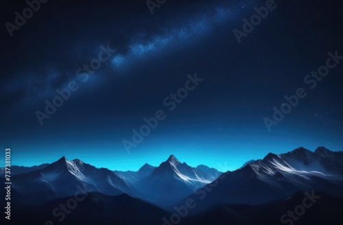 stars in night sky above mountains © Anton