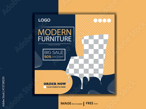 Modern Furniture Big Sale Social media post design template