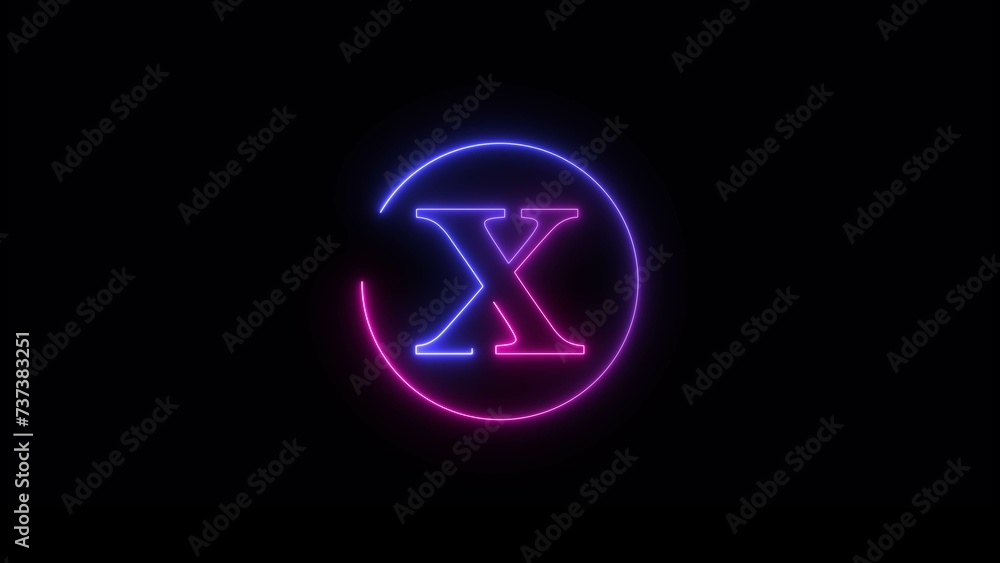 Neon Letter Text Icon Illustration background. Neon Letter Text Icon Illustration background.