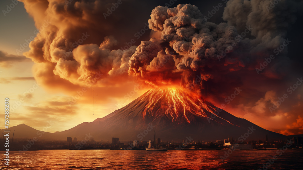 Natural Disaster, Volcanic Eruption.