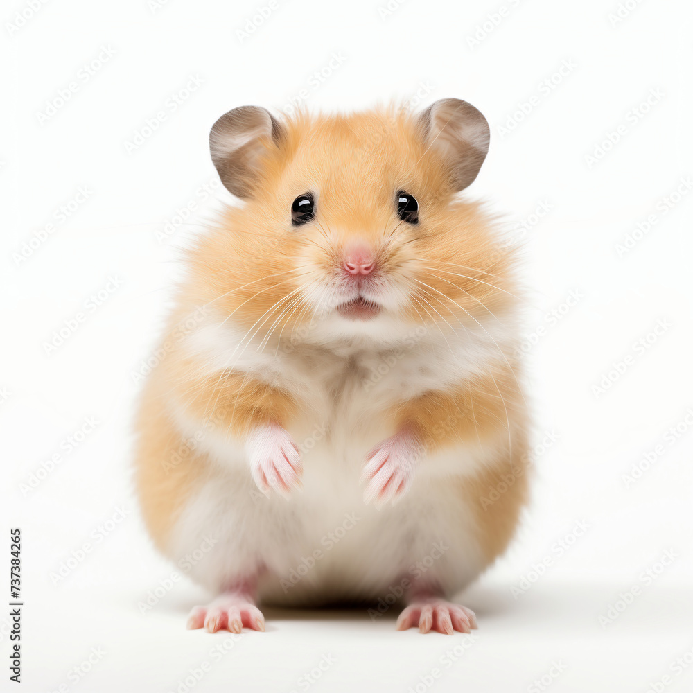 Hamster isolated on white background. Hamster on white background. Hamster isolated on white background. Hamster on white background.
