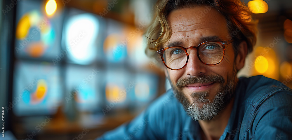 portrait of a man in glasses portrait of a man in glasses