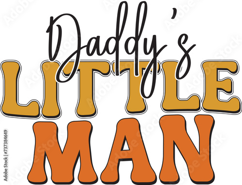 Retro Father's Day Sublimation Design. Groovy Bold Colorful Typography on White Background for ready to print on T-shirts, mugs, bags, pillows and more.