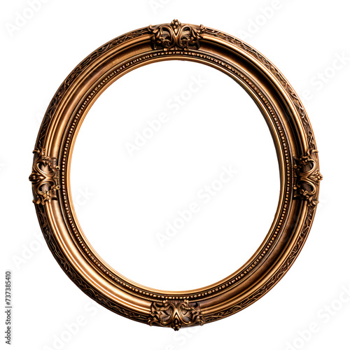 oval frame, isolated on a transparent background