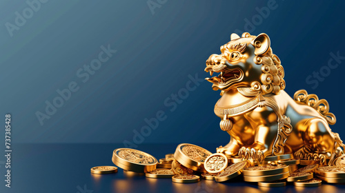 golden crown isolated on black chinese new year decorations