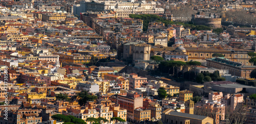 Aerial view on the houses and buildings of the historic center of Rome, Italy. © Stefano Tammaro