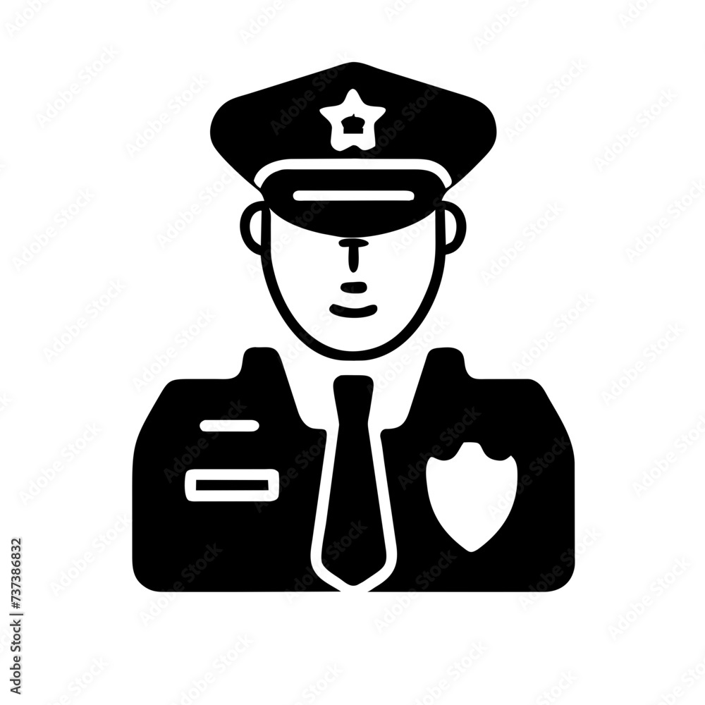 Law enforcement icon representing law, judgment, lawsuit, and criminal investigation, capturing the essence of legal processes and enforcement.
