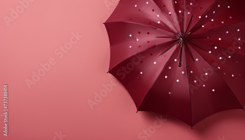 Fashionable umbrella accessory with text space, trendy background for customization photo