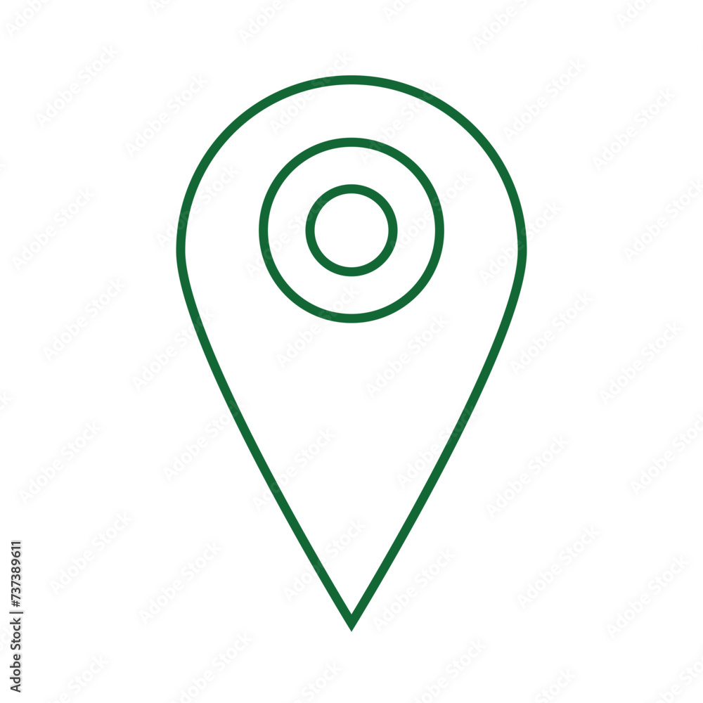 Green Location icon vector. flat style. outline map icon for your web site design, logo, app, UI. vector design. Green Location icon vector. flat style. outline map icon for your web site design, logo, app, UI. vector design.