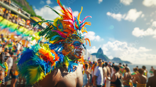 carnival mask iin Rio photo