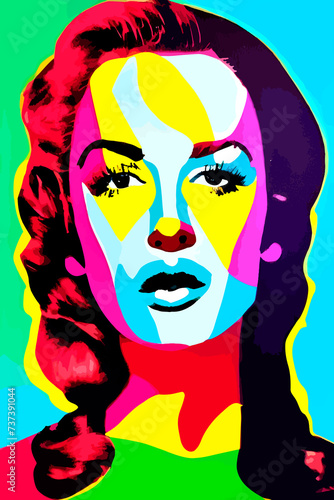 pop-art portrait of a woman