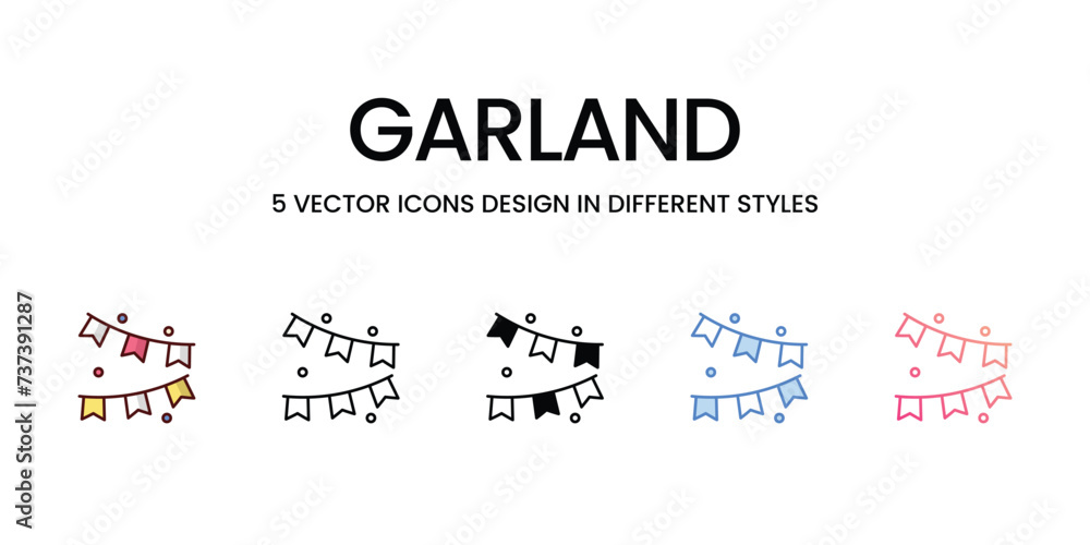 Garland icons. Suitable for Web Page, Mobile App, UI, UX and GUI design. Garland icons. Suitable for Web Page, Mobile App, UI, UX and GUI design.