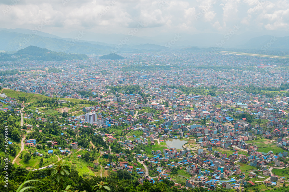 panoramic view of pokhara city, nepal panoramic view of pokhara city, nepal