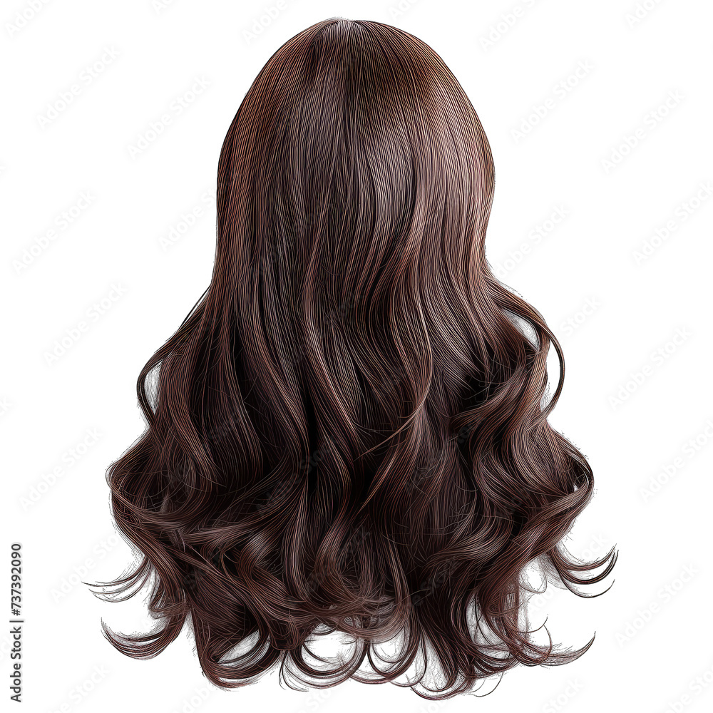 Human hair wig isolated on transparent or white background generative ai
Human hair wig isolated on transparent or white background generative ai