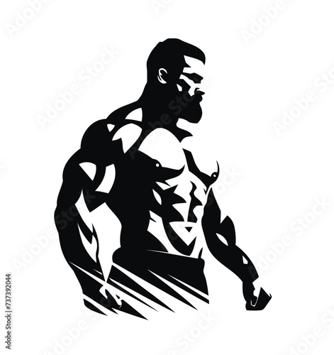 Mixed martial art fighter vector illustration