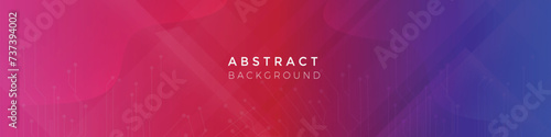 Flat-minimal technology abstract background linkedin banner template