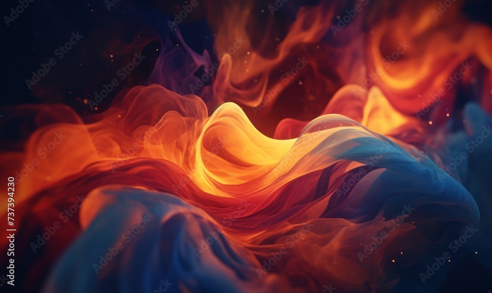 Display of Flowing Particles and Fluid Motion Amidst a Symphony Display of Flowing Particles and Fluid Motion Amidst a Symphony