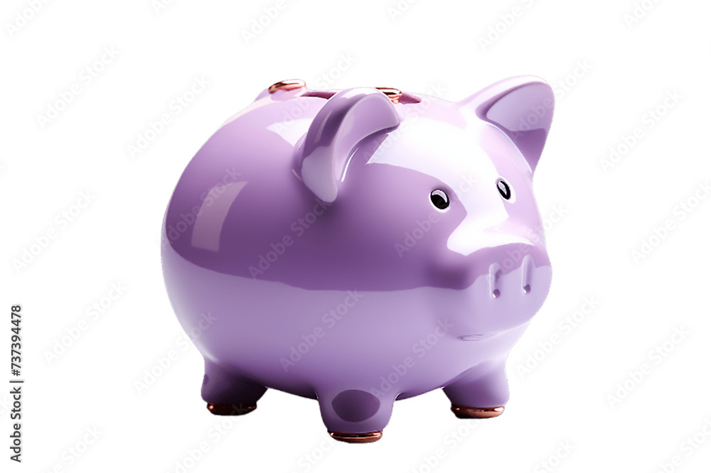 Piggy bank isolated on PNG background