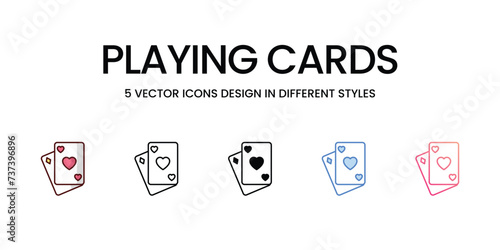 Playing Cards icons. Suitable for Web Page, Mobile App, UI, UX and GUI design.