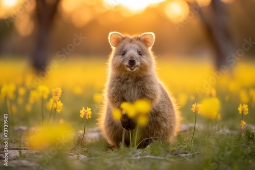 Quokka on meadow 