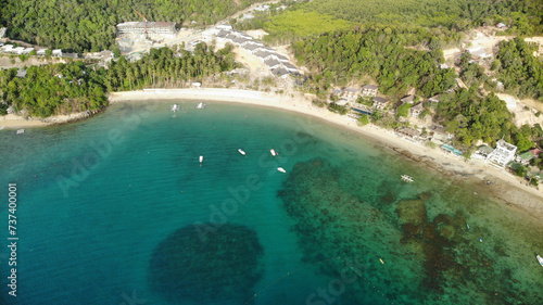 Aerial photo of lots of fishing boats