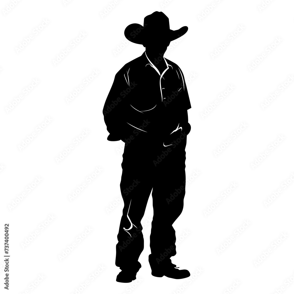 Silhouette farmer black color only full body Silhouette farmer black color only full body