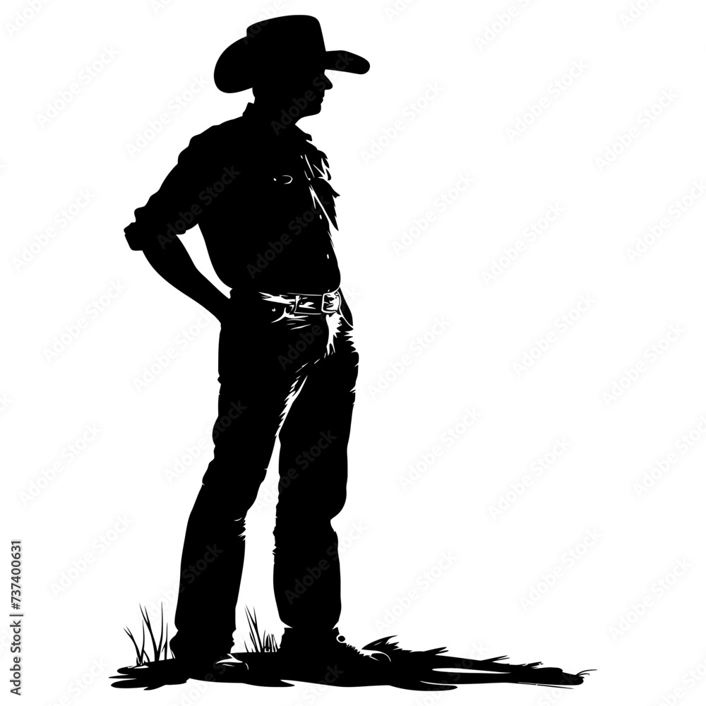 Silhouette farmer black color only full body Silhouette farmer black color only full body
