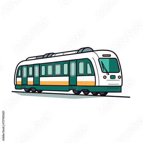 Bus,simple,minimalism,flat color,vector illustration,thick outlined,white background