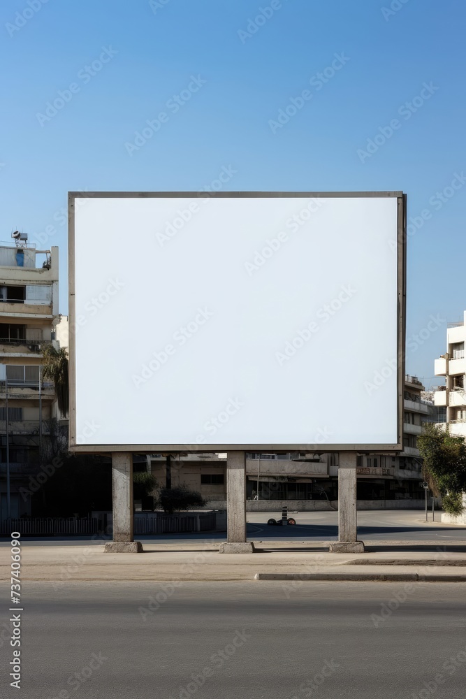 billboard blank for outdoor advertising,Blank A board sign mockup in the urban environment, empty space to display your advertising or branding campaign, blank white large billboard mockup design,