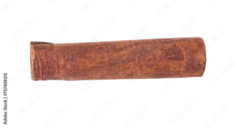 One aromatic cinnamon stick isolated on white One aromatic cinnamon stick isolated on white