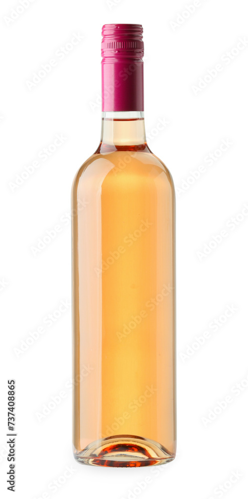 Bottle of expensive rose wine isolated on white Bottle of expensive rose wine isolated on white