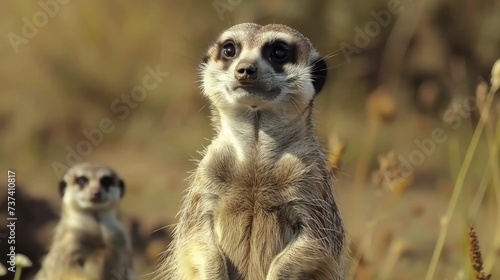 Wallpaper Mural Cute adorable meerkat animal on nature's soft lap. In its natural habitat. Generative AI Torontodigital.ca