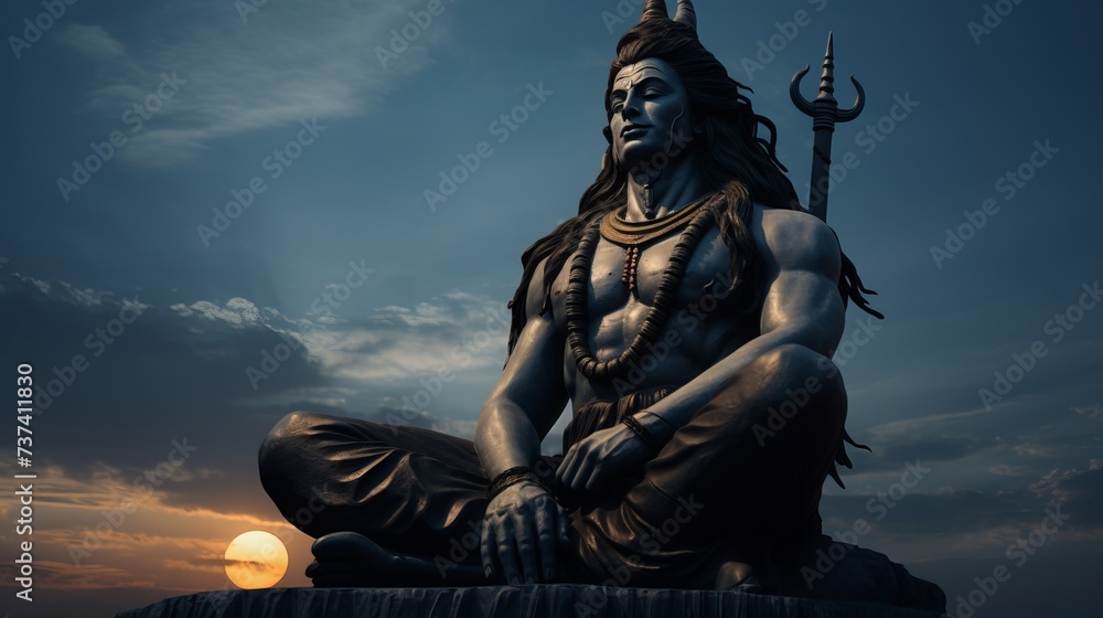 Divine Manifestation: Reverent Images of Lord Shiva in Worship Divine Manifestation: Reverent Images of Lord Shiva in Worship
