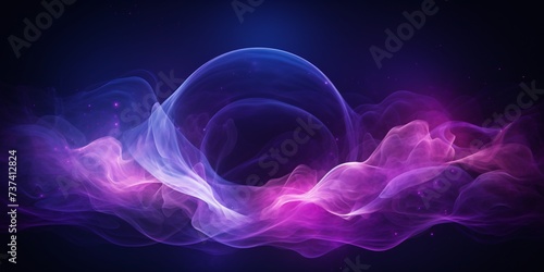 a purple and blue smoke