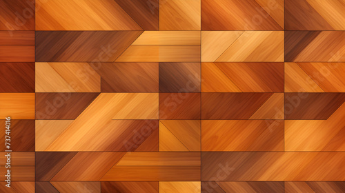 Seamless pattern of wooden parquet tileable background,,
A wooden floor with a brown wood texture with a square design on the bottom
 photo