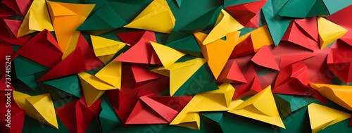 a group of colorful paper planes