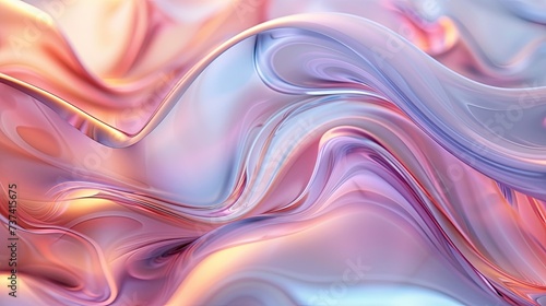 Abstract Painting of a Pink and Blue Background