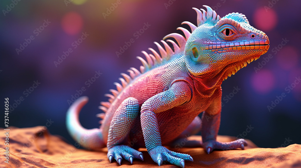 Fototapeta premium baby rainbow dragon photo
