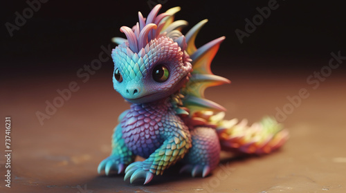 baby rainbow dragon photo